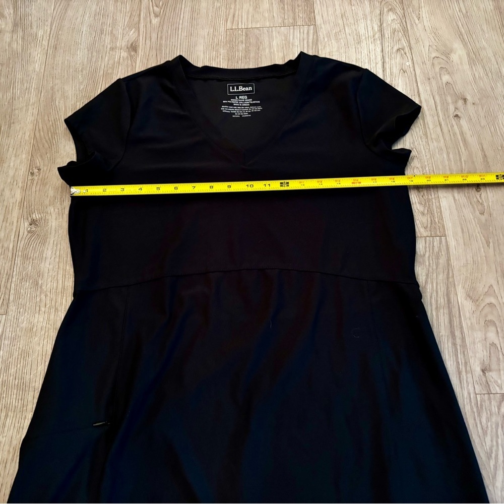 L.L. Bean Black Midi Dress - large - performance material. - Picture 4 of 8